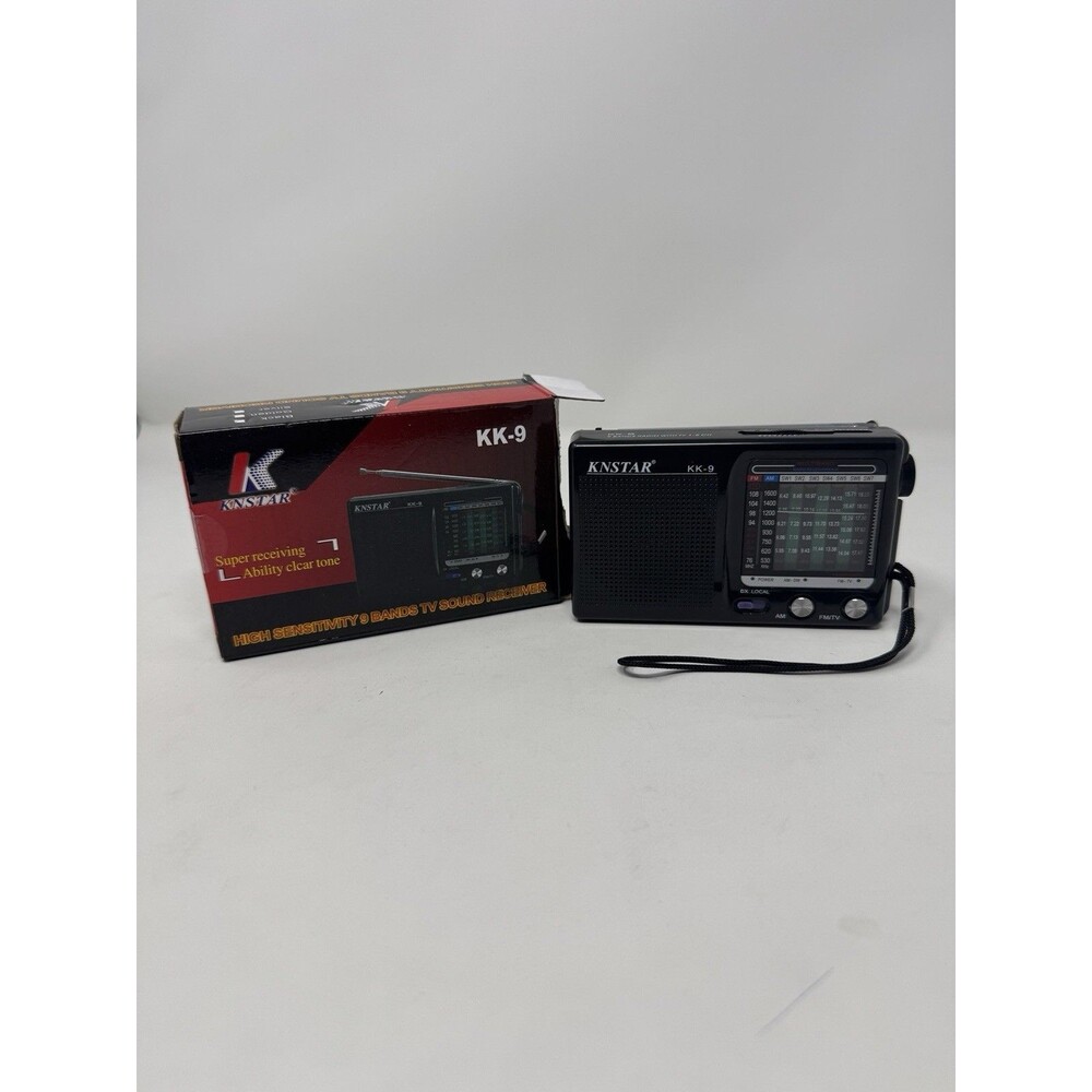 KNStar KK-9 High Sensitivity 9 Band Radio TV Sound Receiver with Box Works!